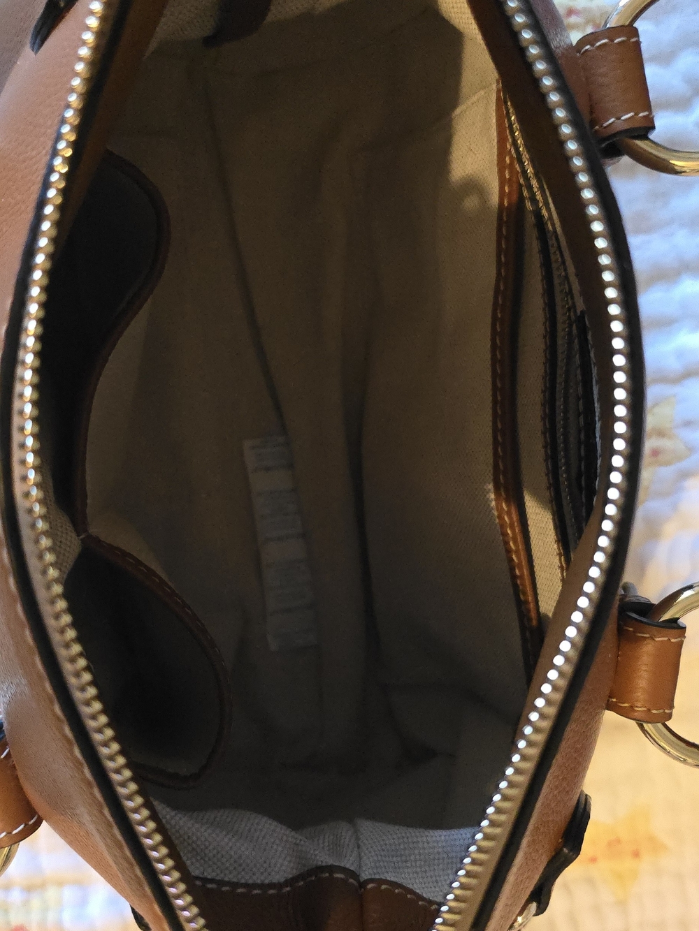 Dooney & Bourke Tan Leather Satchel - Picture 6 of 6